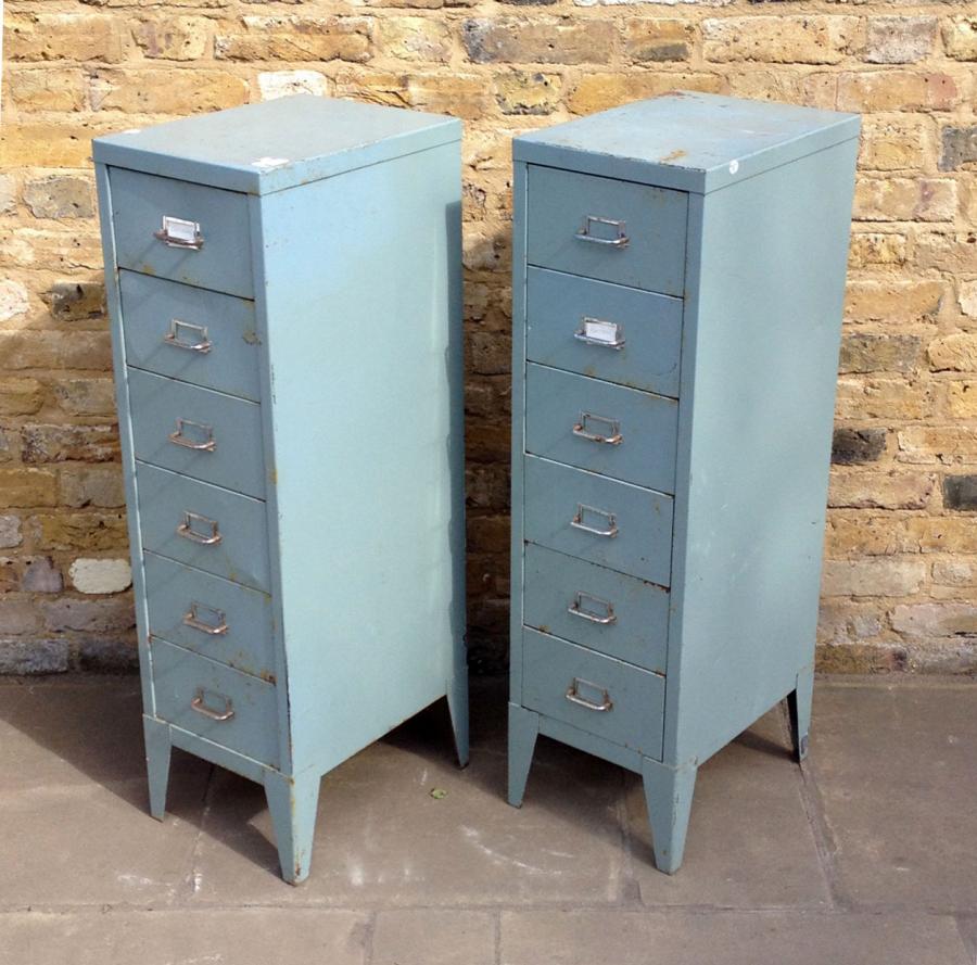 A Pair Of Reclaimed Industrial Drawers