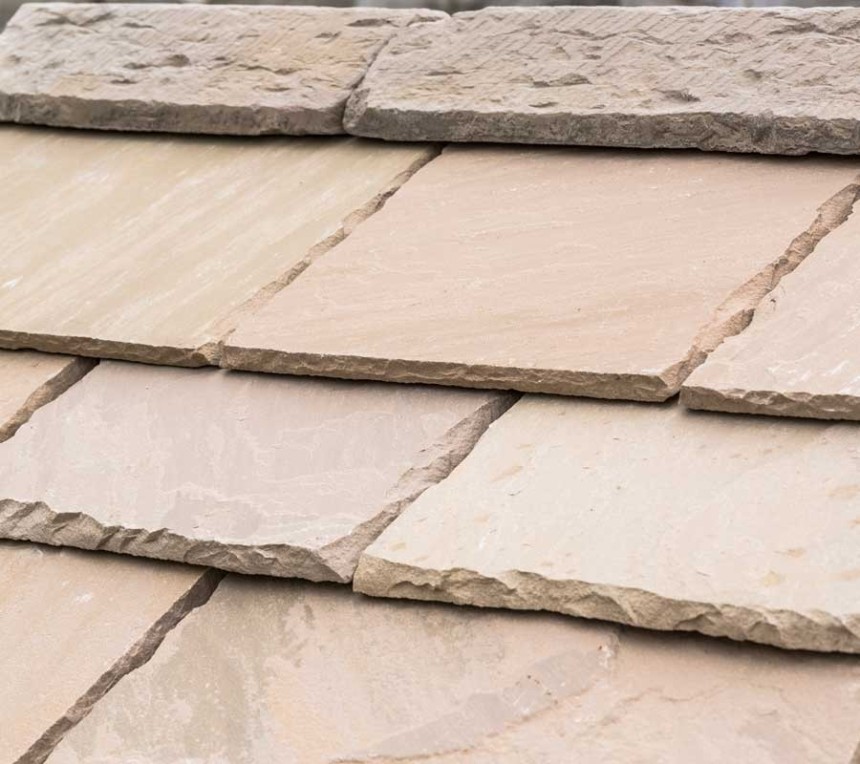 New & Repro New: Buff Natural Stone Slate Roofing- SalvoWEB UK