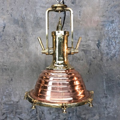 Large Copper Cargo Ceiling Light by Wiska