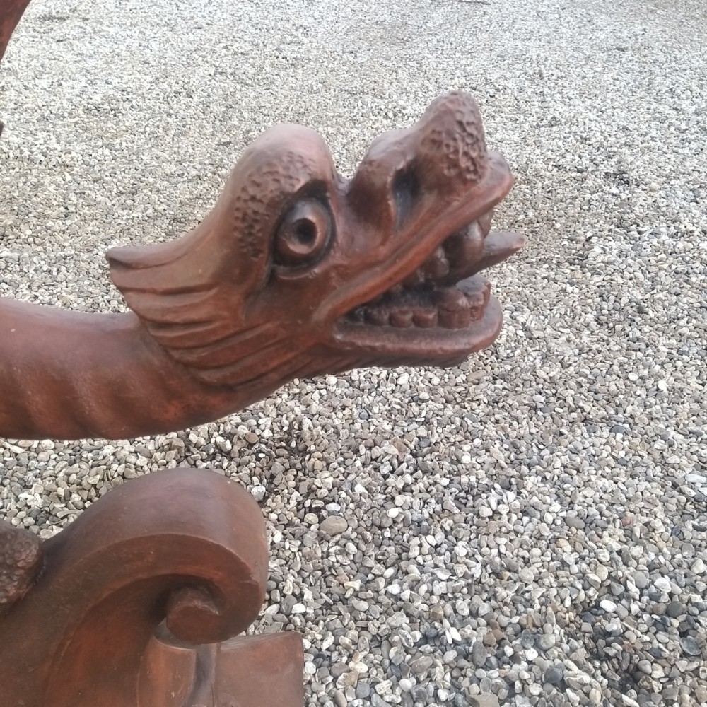 Antique & Reclaimed genuine original hand made clay dragon finial ...