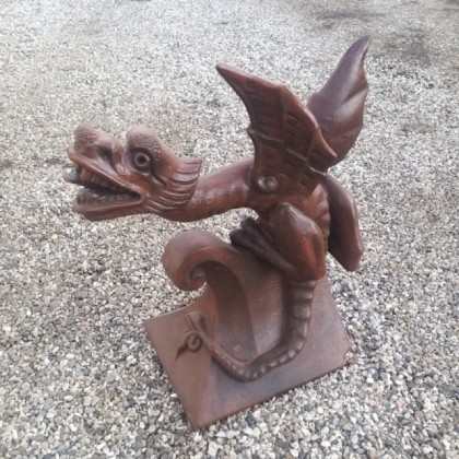 Antique & Reclaimed genuine original hand made clay dragon finial ...