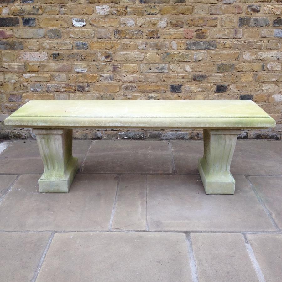Reclaimed Stone Bench
