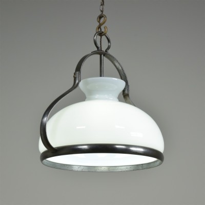 Iron & Opal Pendant Light