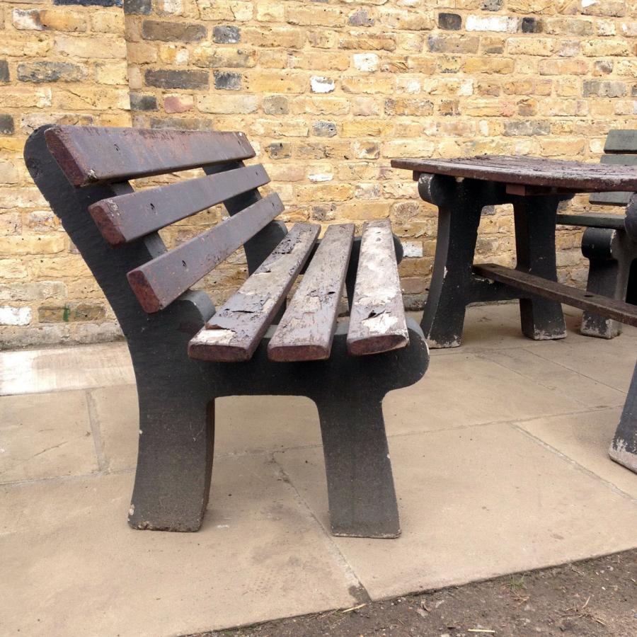 Antique & Reclaimed listings A Garden Table And Two Benches - SalvoWEB UK
