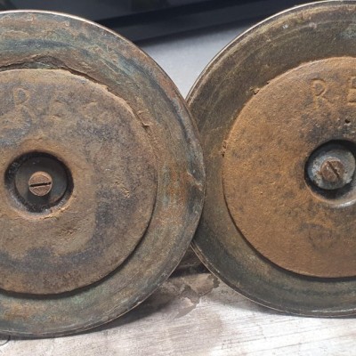 Trumpet Based Brass Pair Lamps
