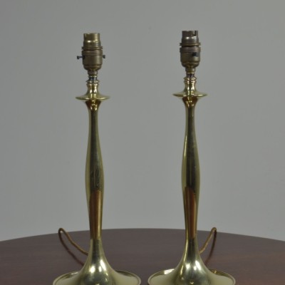 Trumpet Based Brass Pair Lamps