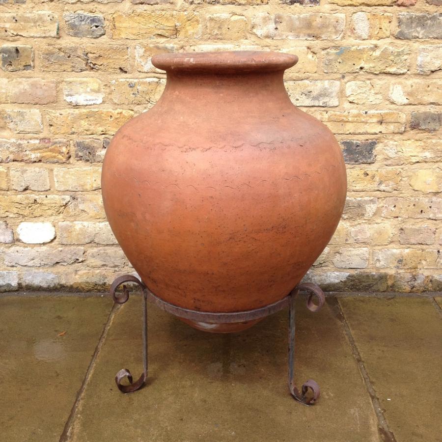 Reclaimed Terracotta Pot With Stand