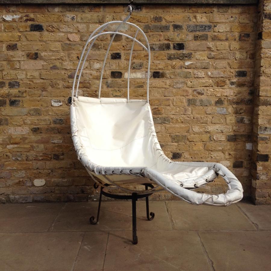 Reclaimed White Hanging Chair