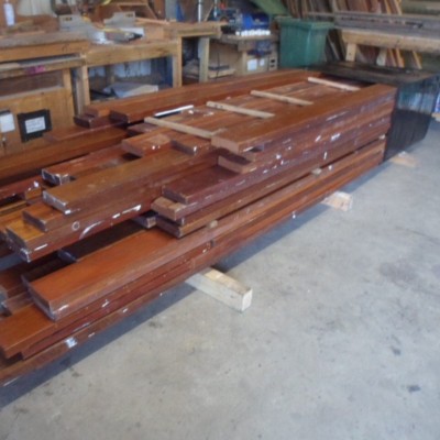 Sapele mahogany planks