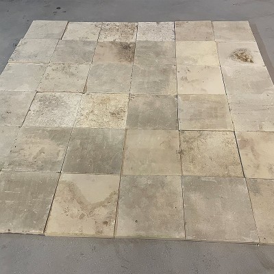 Antique French Caen Limestone floor