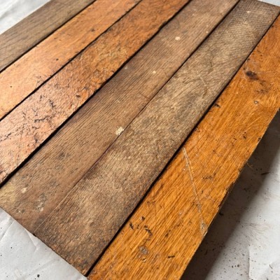 O355 — Reclaimed Oak Parquet Flooring (35 x 5 cm)