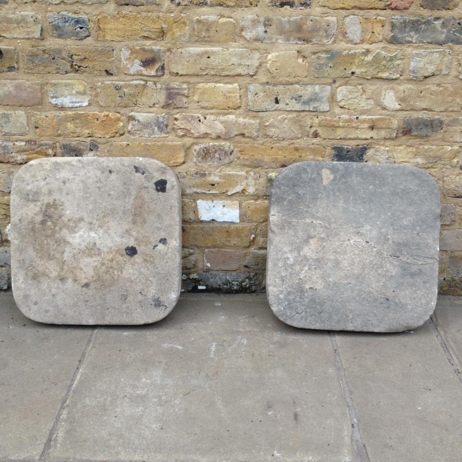 A Pair Of Stone Pier Caps