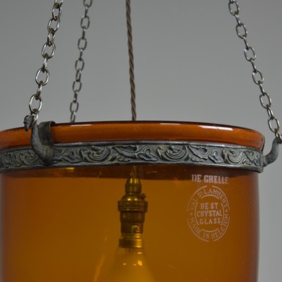 Val St Lambert Glass Lantern