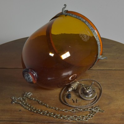 Val St Lambert Glass Lantern