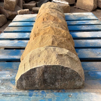 Antique & Reclaimed New Saddleback Natural Stone Half Round Wall Coping ...