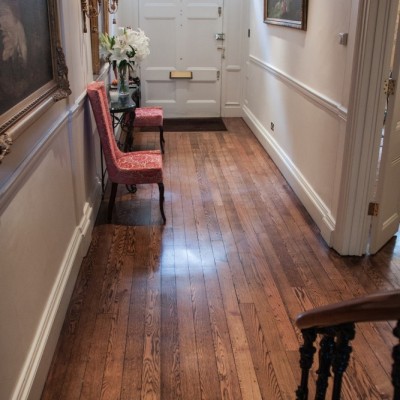 Reclaimed solid Oak strip flooring
