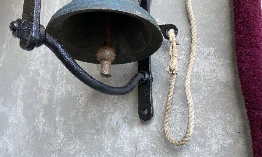 Antique Victorian Wall Mounted Bronze Church Bell With Sally ...
