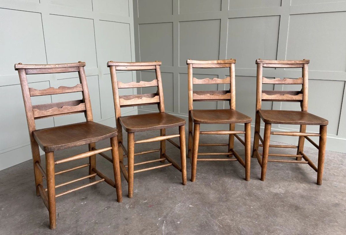 Antique Reclaimed Antique Church Chairs SalvoWEB UK