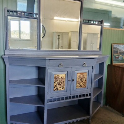 Victorian aesthetic movement ebonised decorative credenza sideboard