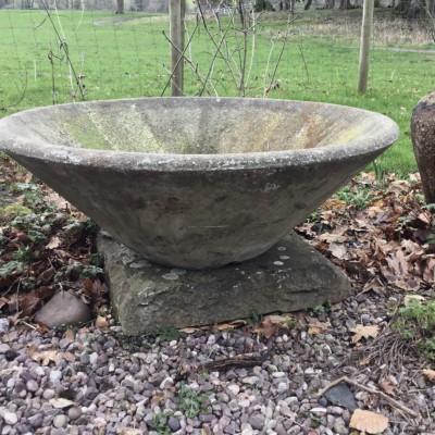 Vintage Stone Conical Shaped Planter - Very Large - 36” diameter 