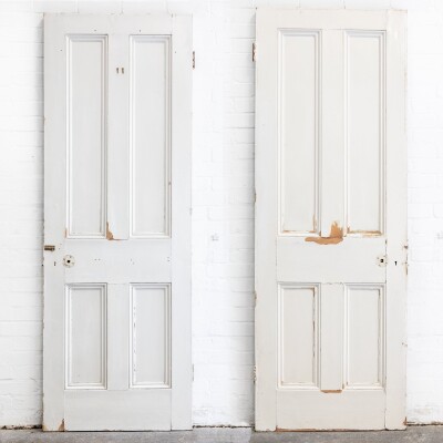 Antique Reclaimed Victorian 4 Panel Door - 211.5cm x 75.5cm