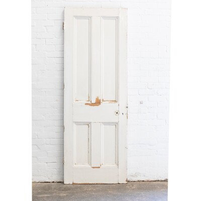 Antique Reclaimed Victorian 4 Panel Door - 211.5cm x 75.5cm