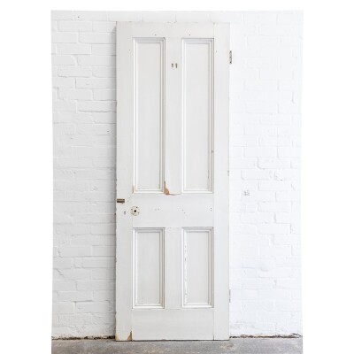 Antique Reclaimed Victorian 4 Panel Door - 211.5cm x 75.5cm