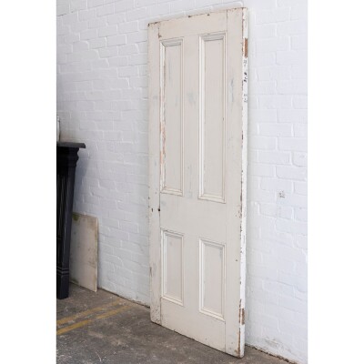 Antique Reclaimed Victorian 4 Panel Door - 199.5cm x 81cm