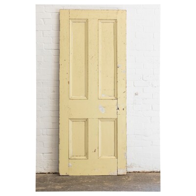 Antique Reclaimed Victorian 4 Panel Door - 199.5cm x 81cm