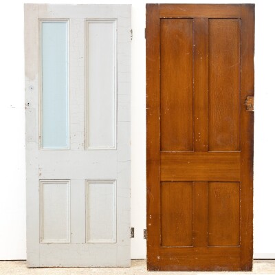 Antique Reclaimed Victorian 4 Panel Door - 199cm x 80.5cm
