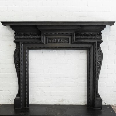 Antique Cast Iron Fireplace Surround