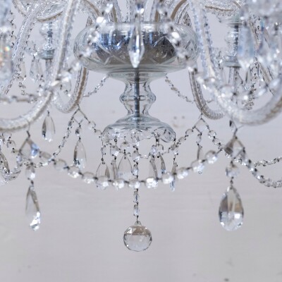 Large Reclaimed Crystal Chandelier | 12 Arm