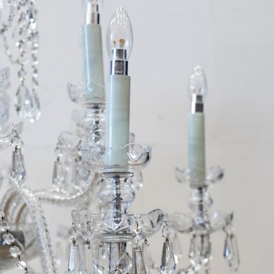 Large Reclaimed Crystal Chandelier | 12 Arm