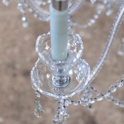 Large Reclaimed Crystal Chandelier | 12 Arm