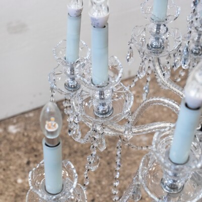 Large Reclaimed Crystal Chandelier | 12 Arm