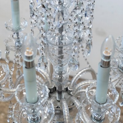 Large Reclaimed Crystal Chandelier | 12 Arm