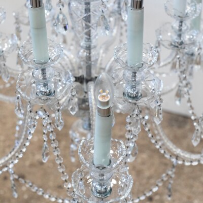 Large Reclaimed Crystal Chandelier | 12 Arm