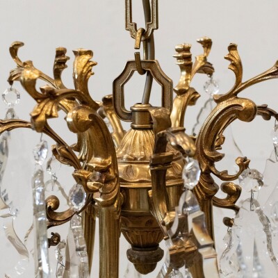 Reclaimed Continental Gilded Brass Chandelier