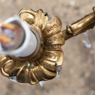 Reclaimed Continental Gilded Brass Chandelier