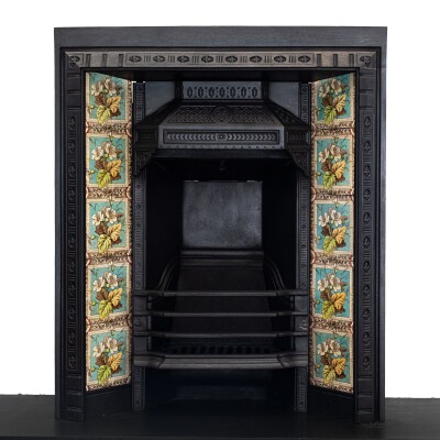 Antique Victorian Tiled Fireplace Insert