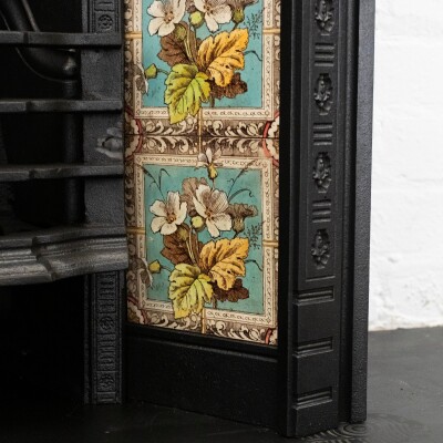 Antique Victorian Tiled Fireplace Insert