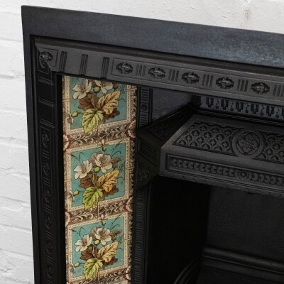 Antique Victorian Tiled Fireplace Insert