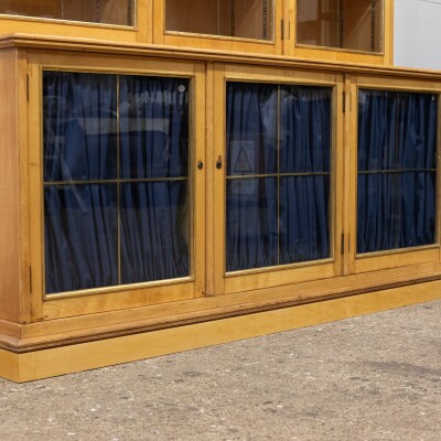 Reclaimed Mid-Century Georgian Style Bookcase | Glazed Cabinet