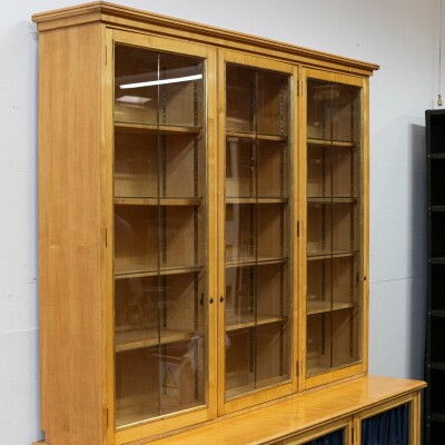 Reclaimed Mid-Century Georgian Style Bookcase | Glazed Cabinet