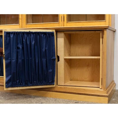 Reclaimed Mid-Century Georgian Style Bookcase | Glazed Cabinet