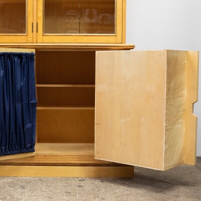 Reclaimed Mid-Century Georgian Style Bookcase | Glazed Cabinet