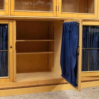 Reclaimed Mid-Century Georgian Style Bookcase | Glazed Cabinet