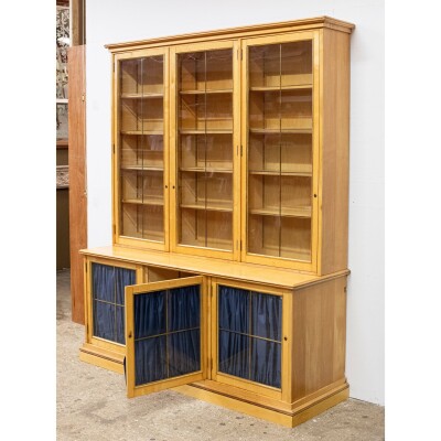 Reclaimed Mid-Century Georgian Style Bookcase | Glazed Cabinet