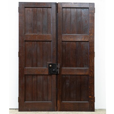 Reclaimed Antique Oak Double Doors 213.5cm x 147cm