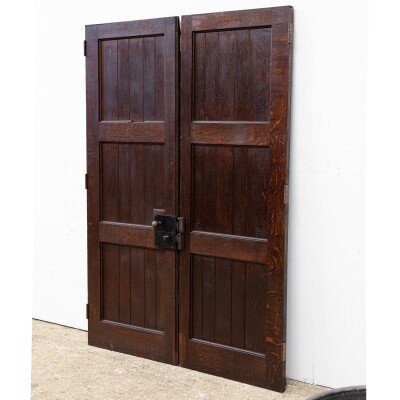 Reclaimed Antique Oak Double Doors 213.5cm x 147cm